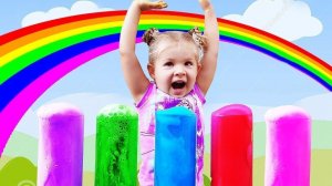 Learn colors with Diana and colored Foam, Finger family baby song