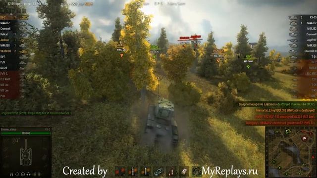 WOT: Malinovka - KV-2 - 3 frags смотреть онлайн