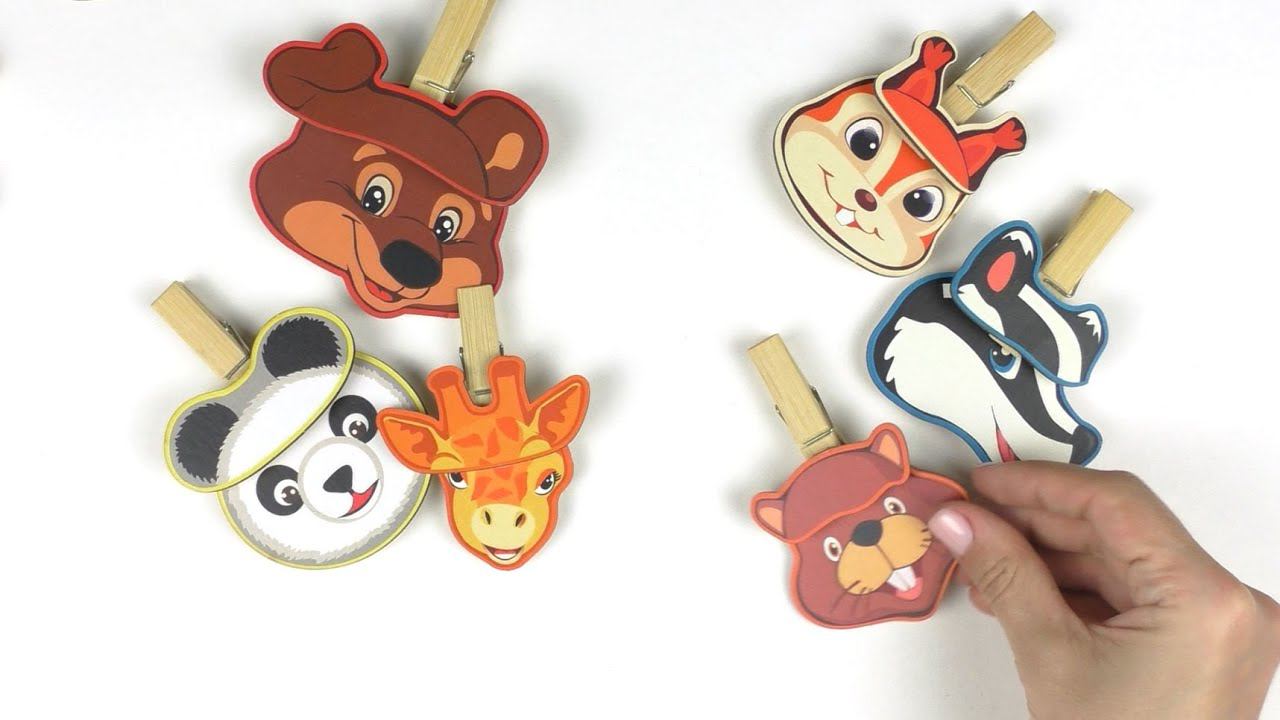 Игра с прищепками"Чьи уши. Дикие животные", Сибирская игрушка смотреть онлайн