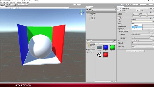Запекание освещения в Unity, Light Probe, Emission Light. #23 смотреть онлайн