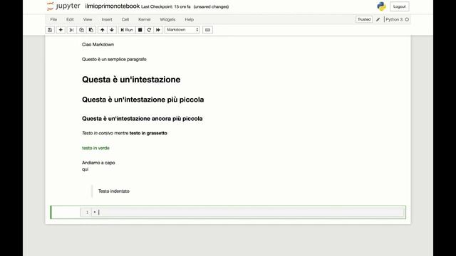 Jupyter tutorial: testo formattato con Markdown смотреть онлайн