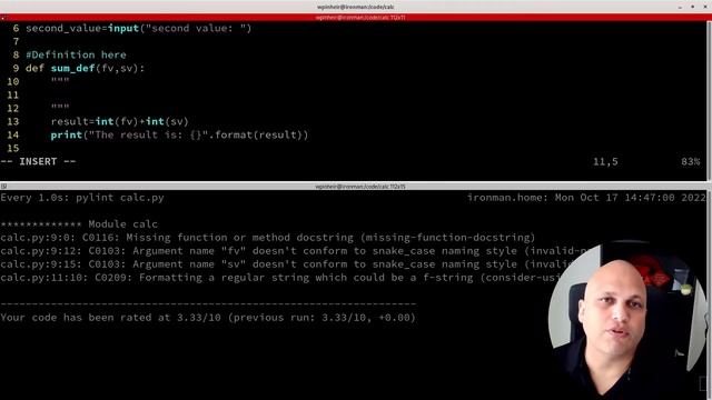 Como escrever código em python tipo profissional usando o pylint e flake8 [Português Brasil] смотреть онлайн
