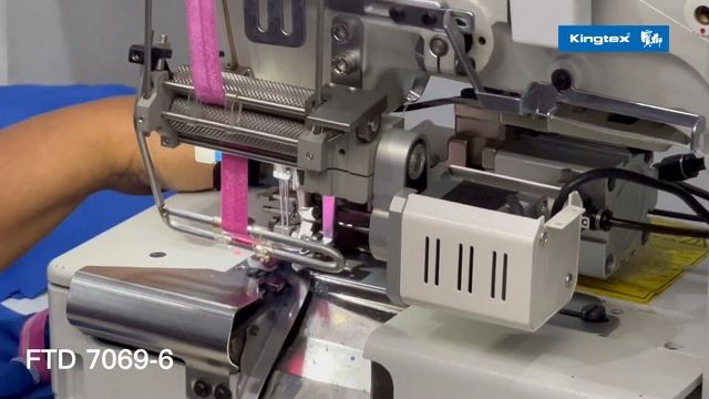 Kingtex FTD7069-6 -- Lace Tape Attaching/ Flatlock/ Right Edge Trimmer/ Racing Tape Feeding Device смотреть онлайн