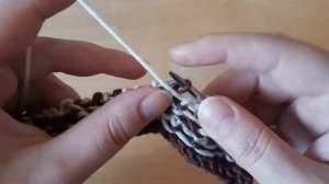 Замечательный, ленивый жаккард "Клетка" спицами.