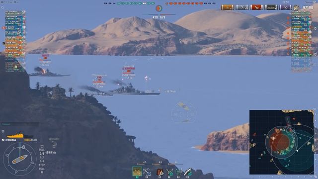 Крейсер Москва - лепота то какая !!! [World of Warships] смотреть онлайн