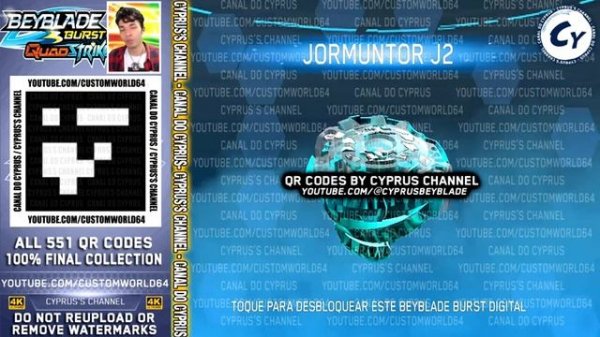 ALL 551 QR CODES BEYBLADE BURST APP IN 4K! Beyblade Burst QR Codes