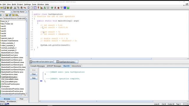 Cast Operators in Java смотреть онлайн