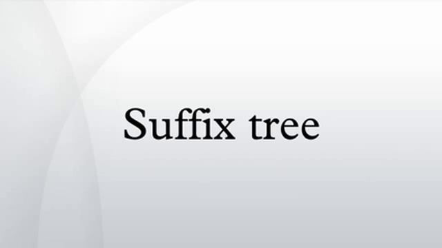 Suffix tree смотреть онлайн