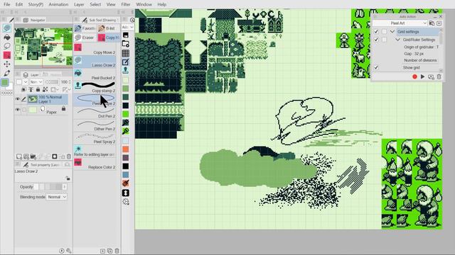 Creating Pixel art in Clip Studio Paint by Ben Jelter смотреть онлайн