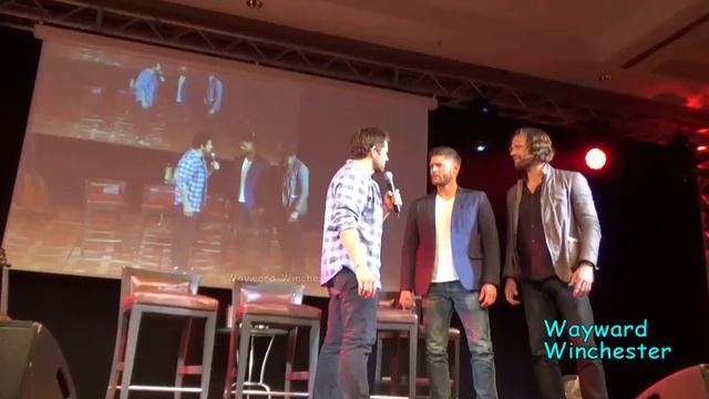 Misha Collins Does Apocalypse Castiel Accent & Jensen & Jared LOSE IT!