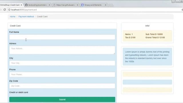 How To Build an eCommerce Website With Laravel #26 (Credit Card Page) смотреть онлайн