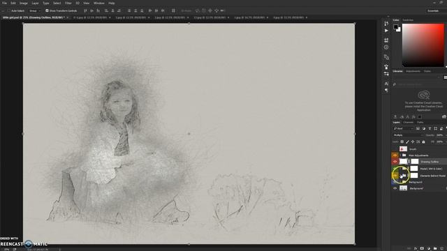 Drawing Photoshop Action Tutorial смотреть онлайн