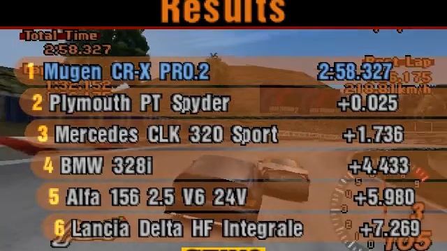 Gran Turismo 2: B-Class - Honda Mugen CR-X PRO.2 - Midfield Raceway смотреть онлайн