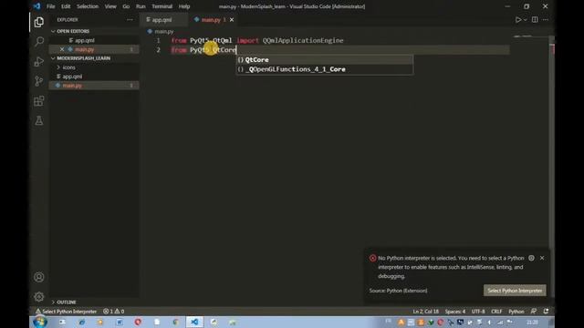 SplashScreen Qml Python#1 : عمل نافذة عادية смотреть онлайн