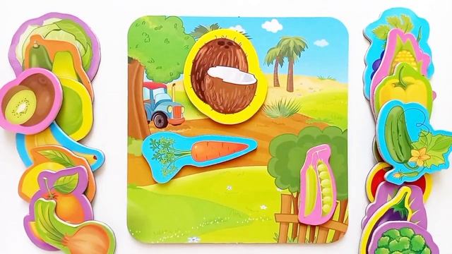 Roter Käfer Магнитный набор с доской "Овощи и фрукты"/Magnetic set "Vegetables and fruits" смотреть онлайн