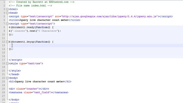 Jquery Tutorial (Live character counter) смотреть онлайн