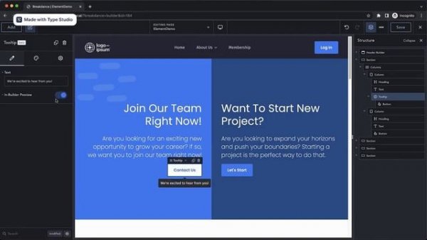 Cómo agregar información ( tooltip) sobre cualquier elemento en WordPress con Breakdance