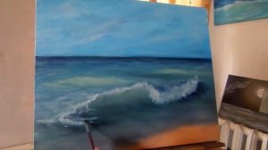 Как рисовать волны маслом  Картина Море