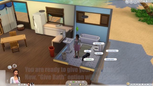 How To Bathe Your Dog (Give Dog A Bath) - The Sims 4 смотреть онлайн