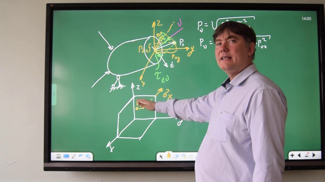 Напряжения, перемещения и деформации в окрестности точки деформируемого твёрдого тела (часть 3) смотреть онлайн