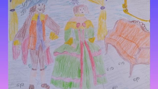 Выставка рисунков. 5 класс. Изобразительное искусство. Мода эпохи барокко. смотреть онлайн