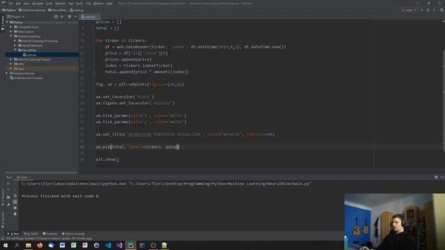 Stock Portfolio Visualization with Matplotlib in Python смотреть онлайн