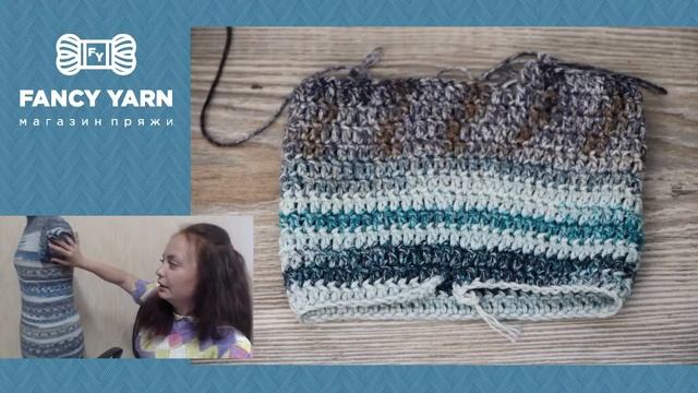 Вязание летней футболки из хлопка Caribbean cotton. смотреть онлайн