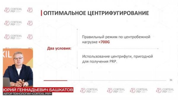 Cortexil PRP в деталях за 60 минут // Башкатов Ю. Г.