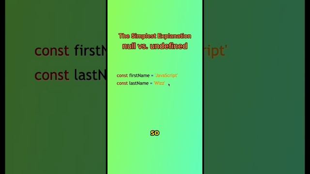 The difference between null and undefined in JavaScript смотреть онлайн