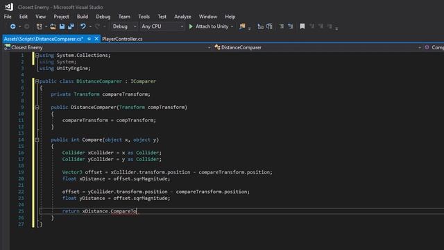 Get Closest Target - Unity [ENG] смотреть онлайн