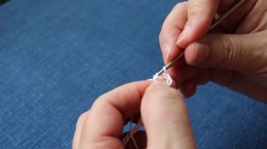 Филейное вязание - Первый ряд салфетки с кошкой