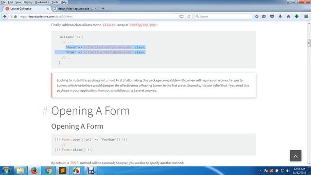 Laravel 5.4 how to use laravel collective form package part : 09 смотреть онлайн
