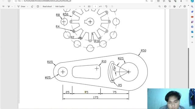 MUHAMMAD FIRDAUS_226411008 Latihan B AutoCad 2D смотреть онлайн