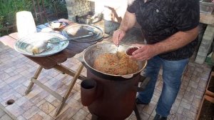Плов Узбекский на ЗИГИРОВОМ МАСЛЕ и РИСОМ ЛАЗЕР !!!  + БУБЕН С АККОРДЕОНОМ