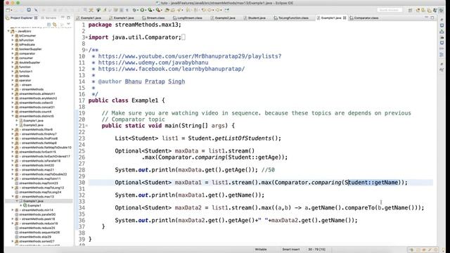 Max Method of Stream API Video 38 смотреть онлайн