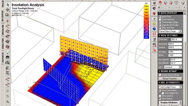 SketchUp - Ecotect, Sunlight hours. Расчет по выбранному объекту смотреть онлайн
