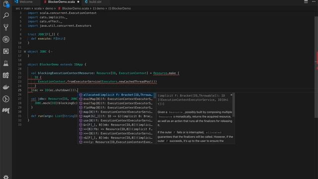Using Blocker in cats-effect 1.4.0 - Scala tutorial смотреть онлайн