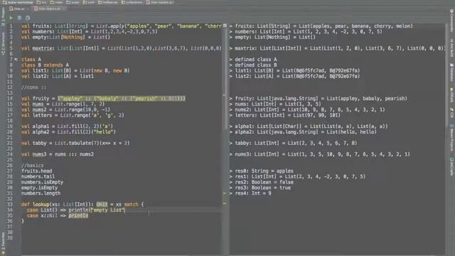 scala lists basics смотреть онлайн