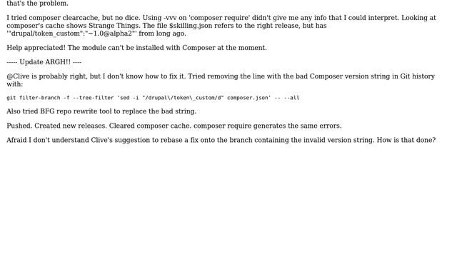 Drupal: Composer using old JSON for contrib module? смотреть онлайн