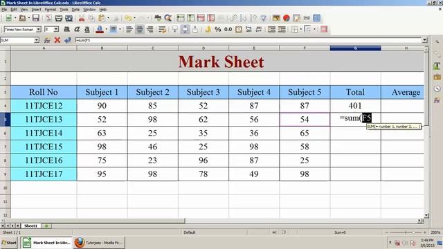 Find Total And Average In LibreOffice Calc Tamil смотреть онлайн