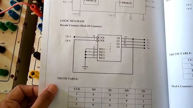 Realization of Mod 'n' Asynchronous counter using IC7490 in Digital IC Trainer Kit смотреть онлайн