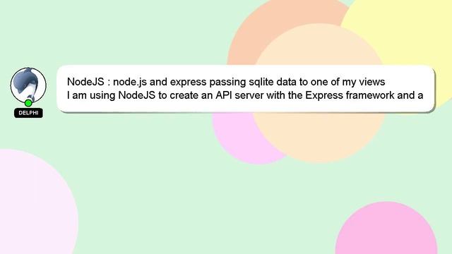 NodeJS : node.js and express passing sqlite data to one of my views смотреть онлайн