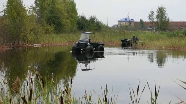 Болотоход и вездеход "Охотник-М" ДВС 24 л.с. смотреть онлайн