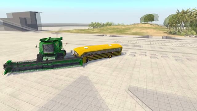БТР против КОМБАЙНА в игре BEAMNG DRIVE смотреть онлайн