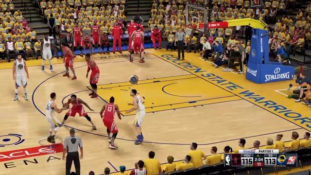 NBA 2K16 First Round Game 1 Warriors @ Rockets 123/126 Oracle Arena , California смотреть онлайн