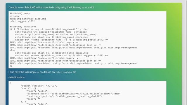 How to configure rabbitmq.config inside Docker containers? смотреть онлайн