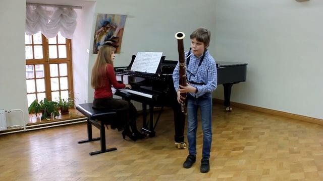 Б. Марчелло Соната e-moll 1 и 2 части. Александр Дегасюк (9 лет, фагот) смотреть онлайн