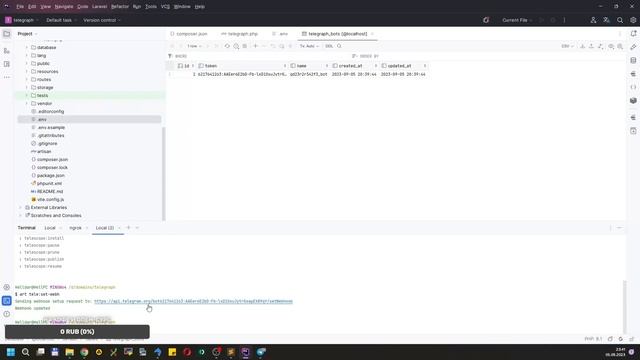 Работа Telegram Bot на Laravel с использованием DefStudio Telegraph смотреть онлайн
