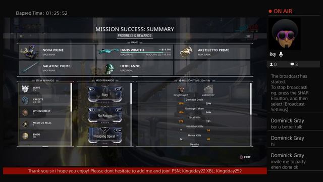 KingDDay22's Warframe Live PS4 How to Farm смотреть онлайн