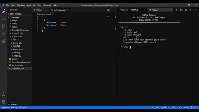 PROGRAM LAMAR KERJA ONLINE(LKO) | CATAT CV CALON KARYAWAN | PYTHON | смотреть онлайн